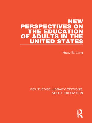 cover image of New Perspectives on the Education of Adults in the United States
